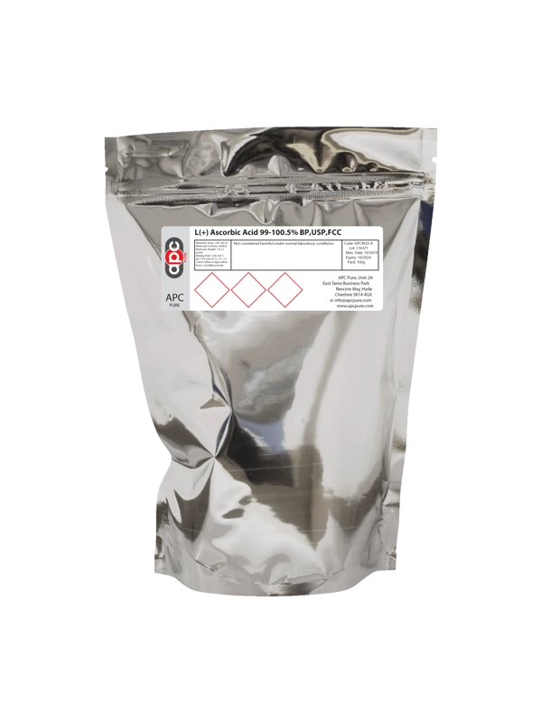 100g L(+) Ascorbic Acid 99-100.5% BP,USP,FCC Letterbox Friendly Pouch