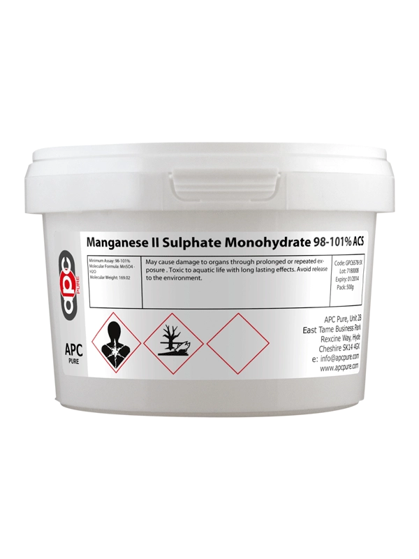 500g Manganese II Sulphate Monohydrate 98-101% ACS