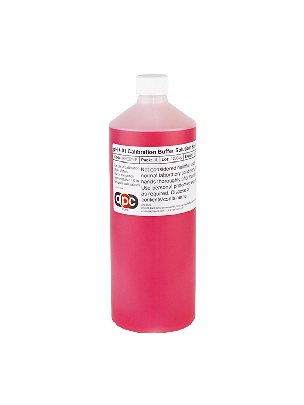 1L pH 4.01 Buffer Solution (Red) for Calibration