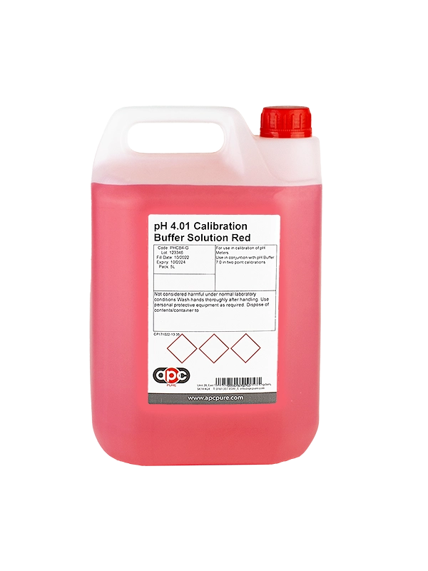 5L pH 4.01 Buffer Solution (Red) for Calibration