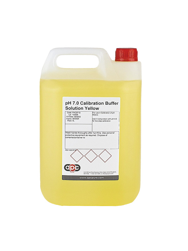 5L pH 7.0 Buffer Solution (Yellow) for Calibration