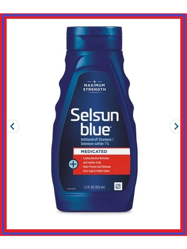 Selsun Blue Shampoo | 325 ml | Medicated Maximum Strength | Stops Dandruff/Hairfall and Treats Dermatitis