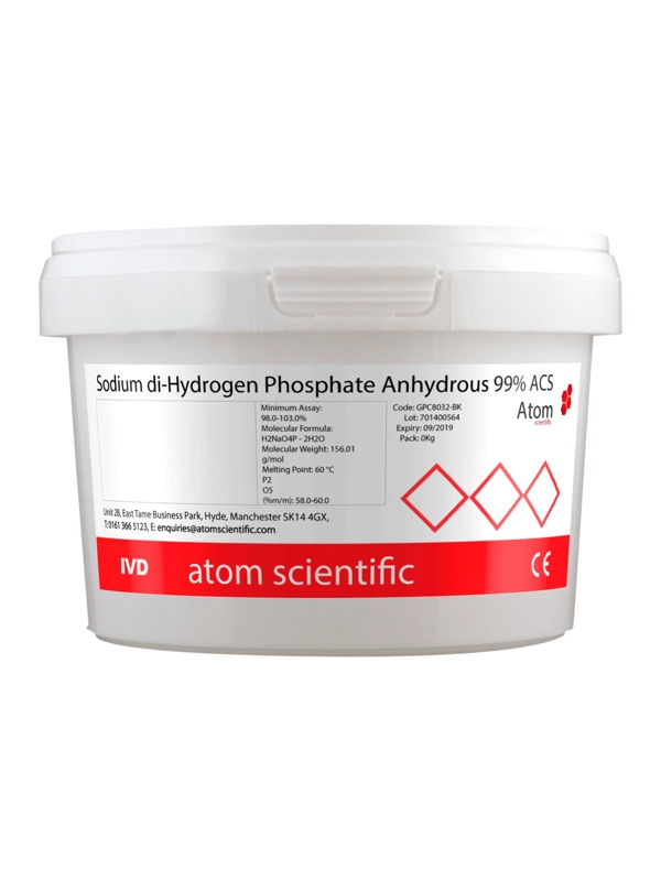 500g Sodium di-Hydrogen Phosphate Anhydrous 99% ACS