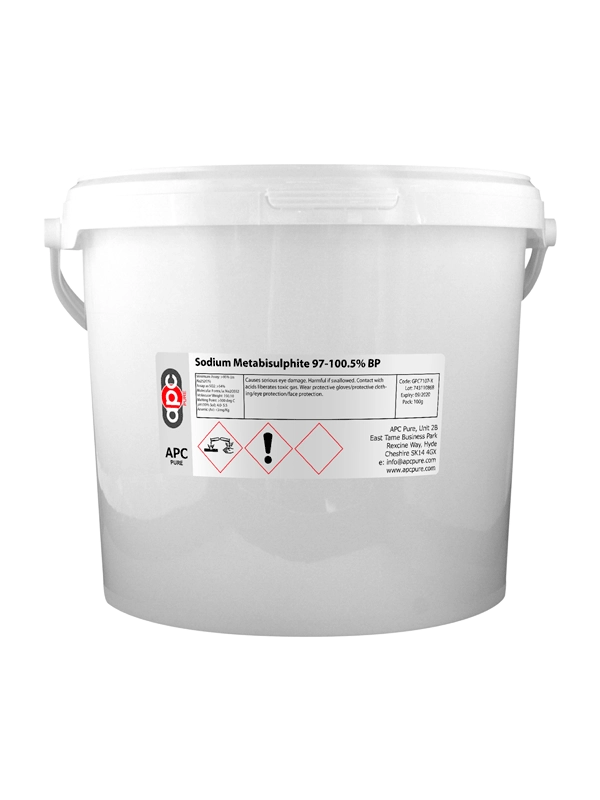 10kg Sodium Metabisulphite 97-100.5% BP Ph.Eur, USP, E223 Food Grade