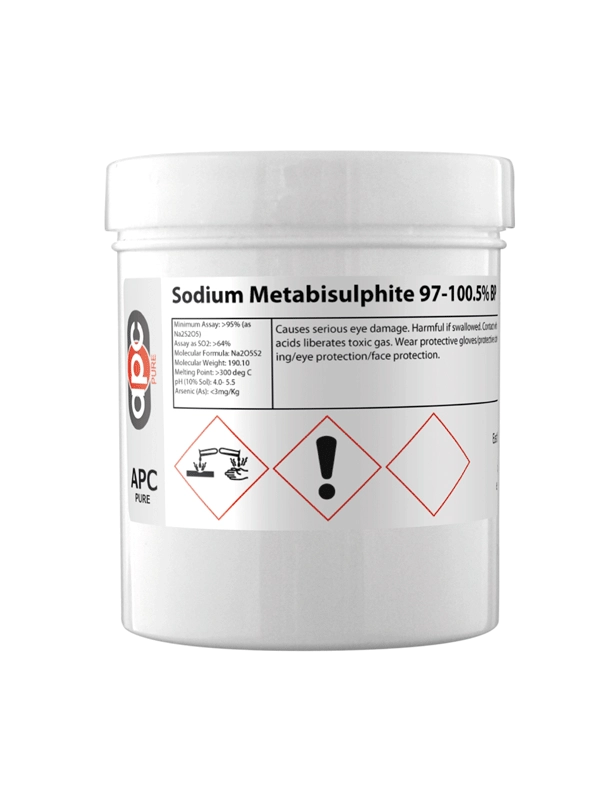 500g Sodium Metabisulphite 97-100.5% BP Ph.Eur, USP, E223 Food Grade