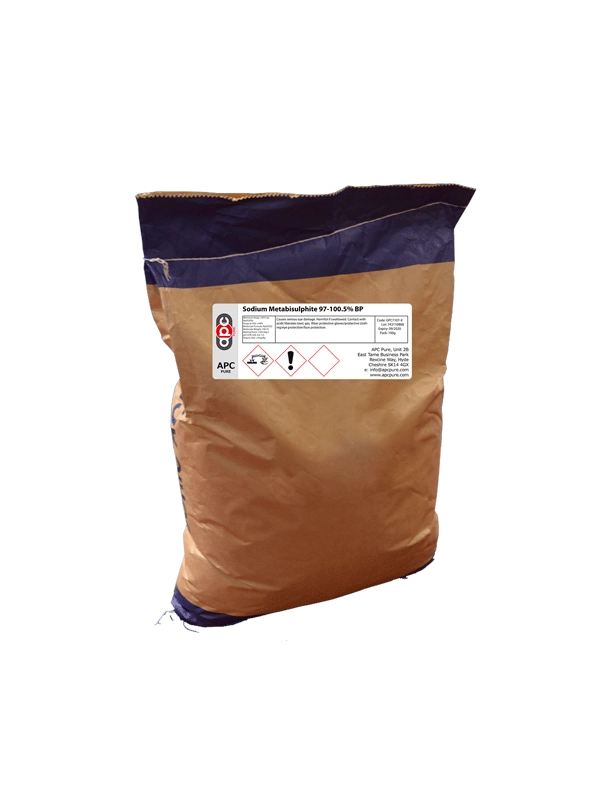 25kg Sodium Metabisulphite 97-100.5% BP Ph.Eur, USP, E223 Food Grade