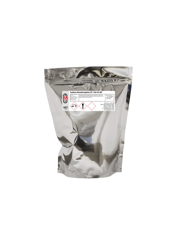 500g Sodium Metabisulphite 97-100.5% BP Ph.Eur, USP, E223 Food Grade Letterbox Friendly Pouch