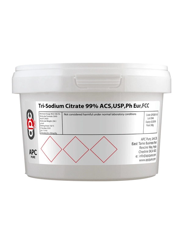 500g Tri-Sodium Citrate 99% ACS,USP,Ph Eur,FCC
