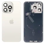 Original iPhone 15 Pro Max Glass Battery Back Cover with Flash Bracket + Wireless Charging Module