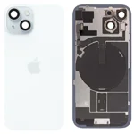 Original iPhone 15 Glass Battery Back Cover with Flash Bracket + Wireless Charging Module