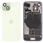 Original iPhone 15 Glass Battery Back Cover with Flash Bracket + Wireless Charging Module