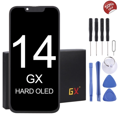 GX OLED Display for Apple iPhone 14 - (display glass combo folder)
