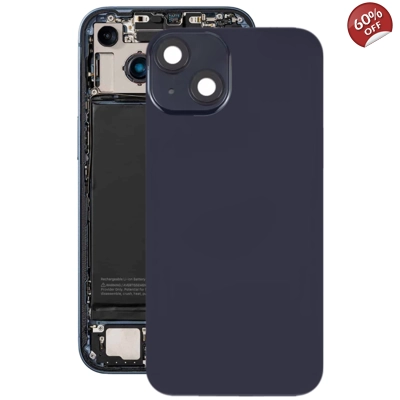 Original iPhone 14 Glass Battery Back Cover with Flash Bracket + Wireless Charging Module