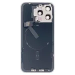 Original iPhone 15 Pro Max Glass Battery Back Cover with Flash Bracket + Wireless Charging Module