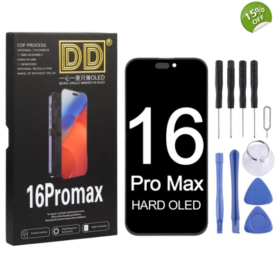 Soft OLED Display for Apple iPhone 16 Pro Max - (display glass combo folder)