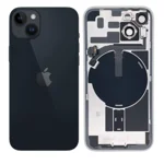 Original iPhone 14 Glass Battery Back Cover with Flash Bracket + Wireless Charging Module