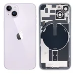 Original iPhone 14 Glass Battery Back Cover with Flash Bracket + Wireless Charging Module