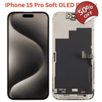 Soft OLED Display for Apple iPhone 15 Pro - (display glass combo folder)