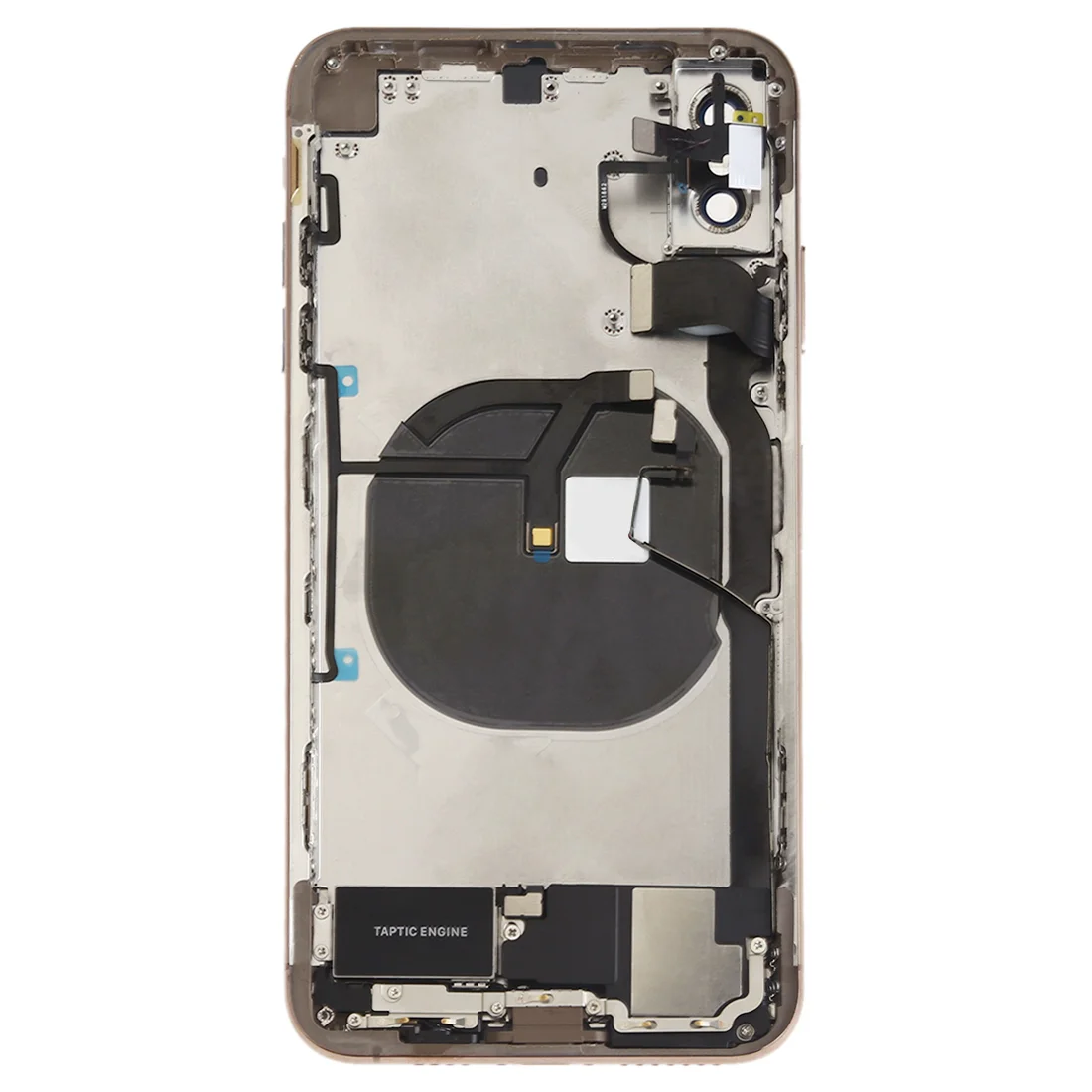 Original Full Body Housing for iPhone XS Max (with Side Keys & Speaker Ringer Buzzer & Motor & Camera Lens & Card Tray & Power Button + Volume Button + Charging Port + Signal Flex Cable & Wireless Charging Module) by Appleproductsfix.com