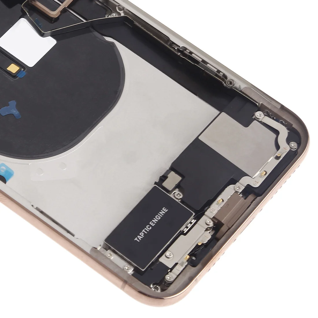 Original Full Body Housing for iPhone XS Max (with Side Keys & Speaker Ringer Buzzer & Motor & Camera Lens & Card Tray & Power Button + Volume Button + Charging Port + Signal Flex Cable & Wireless Charging Module) by Appleproductsfix.com