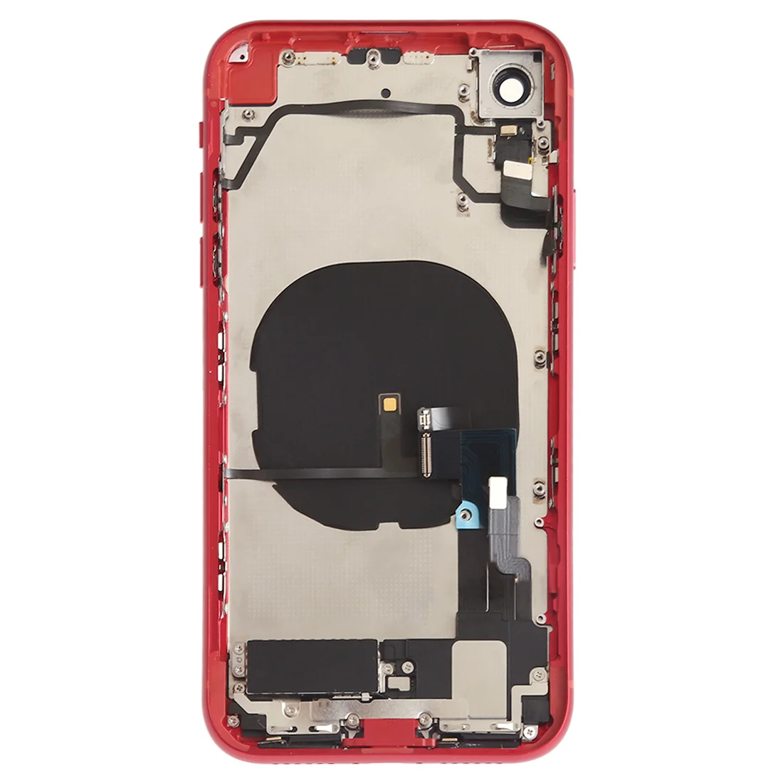Original Full Body Housing for iPhone XR (with Side Keys & Speaker Ringer Buzzer & Motor & Camera Lens & Card Tray & Power Button + Volume Button + Charging Port + Signal Flex Cable & Wireless Charging Module) by Appleproductsfix.com