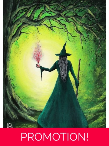She's A Witch, Original Acrylic Painting