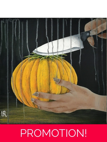 Getting Ready For Halloween, Original Acrylic Painting