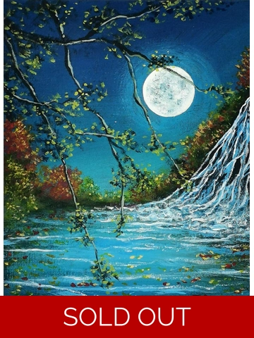 Autumn Midnight, Original Acrylic Painting