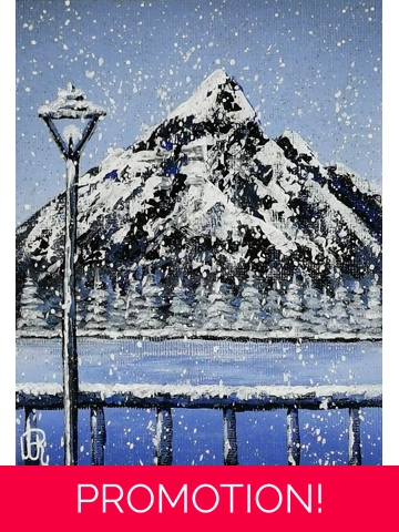 Blue Winter, Original Acrylic Painting