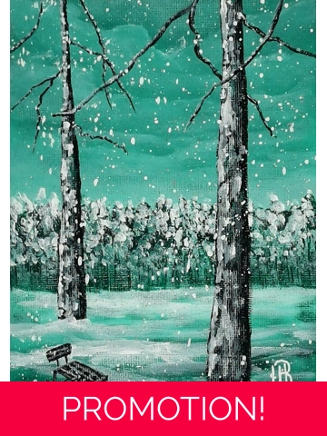 Green Winter, Original Acrylic Painting