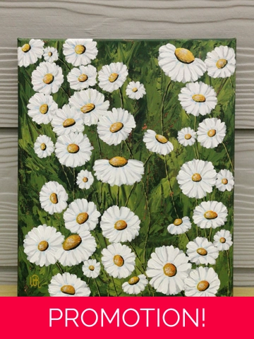 Spring Daisies, Original Acrylic Painting
