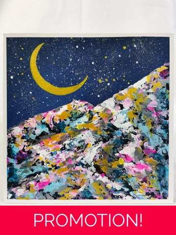 Over The Mountain, Original Acrylic Painting