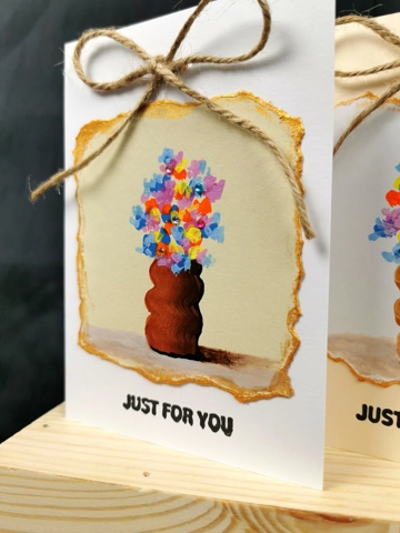 Floral Pattern, Painted Greeting Cards