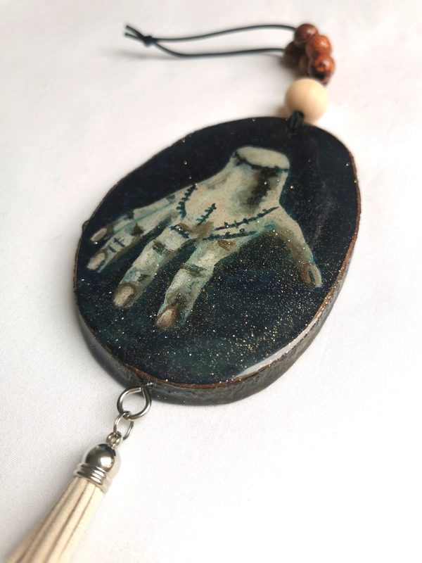 Thing Adams Car Charm, Acrylic On Wood