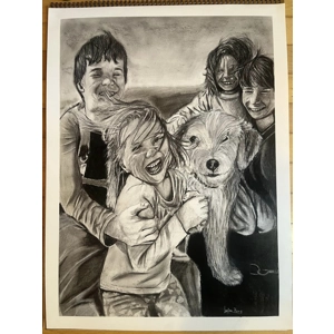Large Black and White Drawing