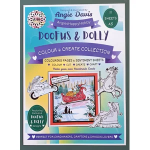 Doofus & Dolly Colour & Create Collection – A5 Colouring Pages & Sentiment Sheets by Angie Davis