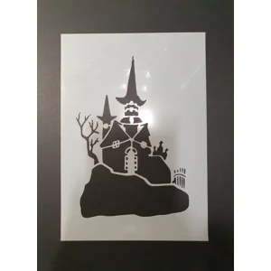 Spooky Gothic House Stencil