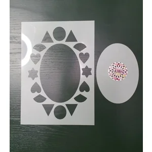 Oval Frame of Shapes Stencil & Mask Set