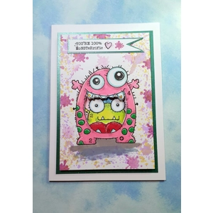 MonsterRiffic – Handmade Quirky Monster Greeting Card by AngieD