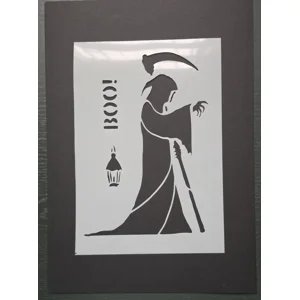 Reaper's Harvest – Grim Reaper A5 Mylar Stencil by Angie Davis