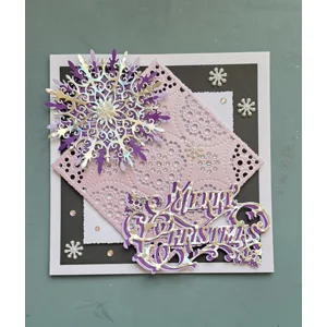 Snowflake Greeting, 7x7 Festive Card by Angie Davis