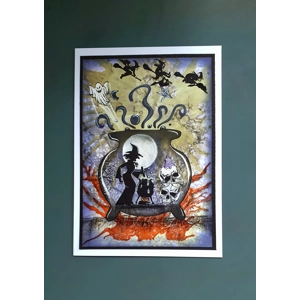 Something Wicked Is Brewing – Handmade Halloween Greeting Card by AngieD Something Wicked Is Brewing – Handmade Halloween Greeting Card by AngieD
