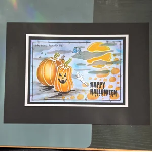 Who Wants Pumpkin Pie? – Handmade Halloween Greeting Card by Angie Davis