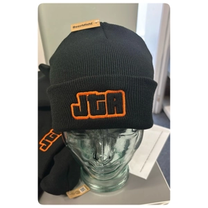 JTA woolly hat. Orange stitch.