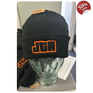 JTA woolly hat. Orange stitch.