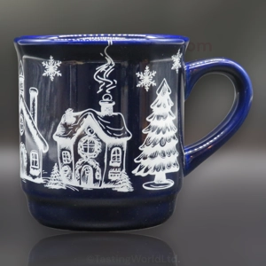 Hot wein earthernware 0,2l dark blue cups - mugs - Glühweinbecher 0,2l.