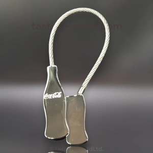 Coca-Cola polished metal Keyring, Keychain, keyholder.