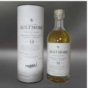 2017 Aultmore of the FOGGIE MOSS 12 year Speyside single malt whisky with box.