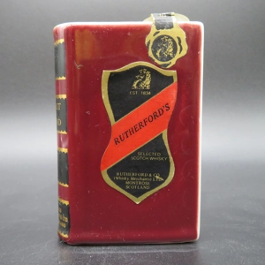 Rutherford's Scotch Whisky maroon Ceramic book 
