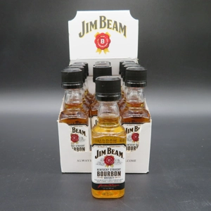 12x Jim Beam Kentucky straight bourbon whiskey PET miniatu..